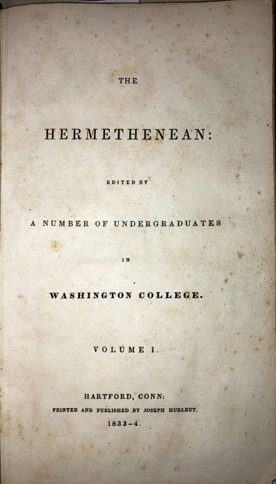 The Hermethenean, Volume 1, 1833-1834.]]