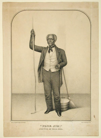 Lithograph of "Prof. Jim," by D.W. Kellogg & Co. Photo Credit: [[http://emuseum.chs.org/emuseum/objects/3046/prof-jim?ctx=61a695c42886edc2890fe4922fbb4d52b3c4645b&idx=0|Connecticut Museum of Culture and History]].